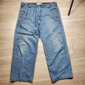 Vtg 1990s Rare Orvis Jeans Mens 36×27 Zip Fly Pockets Hunting Denim Work